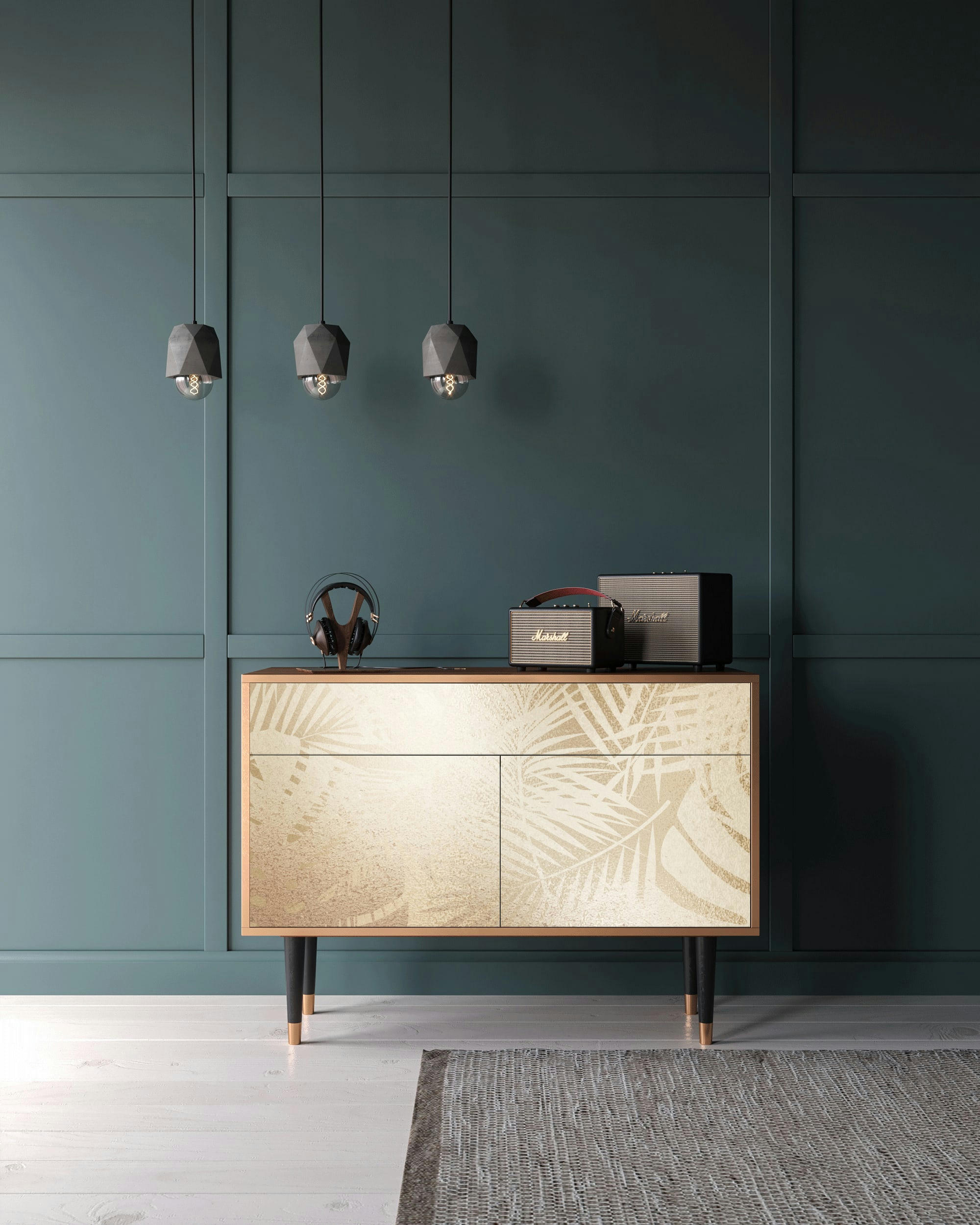 PLANT OF THE DESSERT - Buffet  sable 2 tiroirs et 2 portes L 115 cm