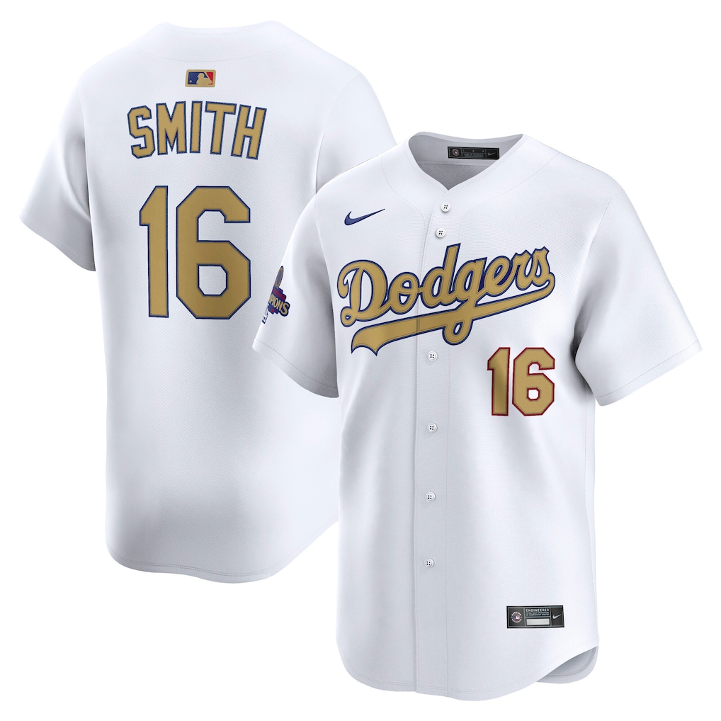 Will Smith Los Angeles Dodgers Nike 2025 Gold Collection Limited Jersey – White