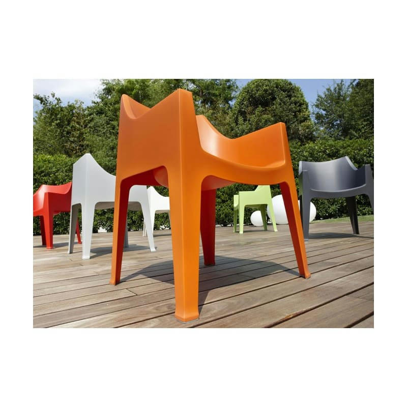 COCCOLONA - Chaise design en plastique orange