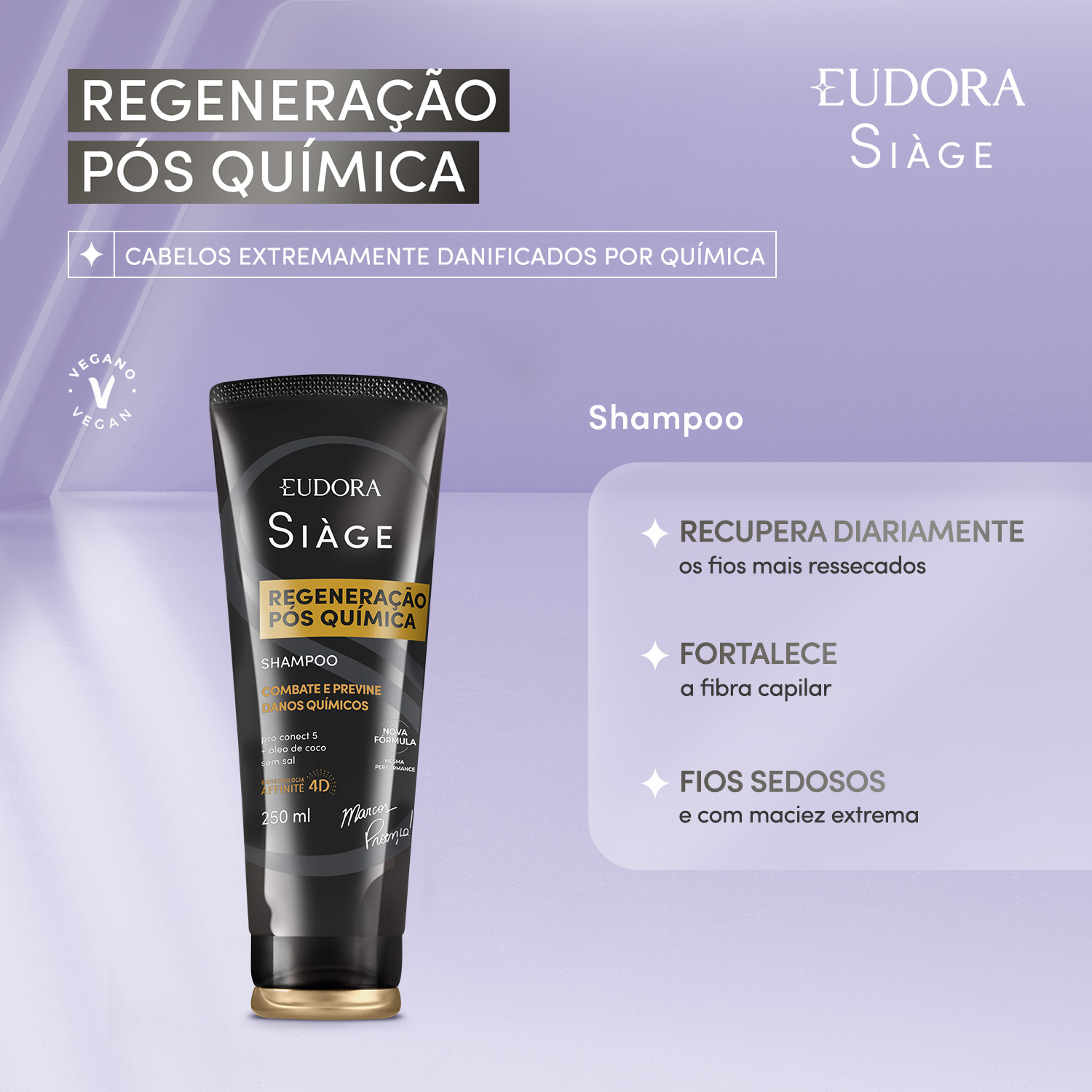 Shampoo Siàge Expert Regeneração Pós Química 250ml