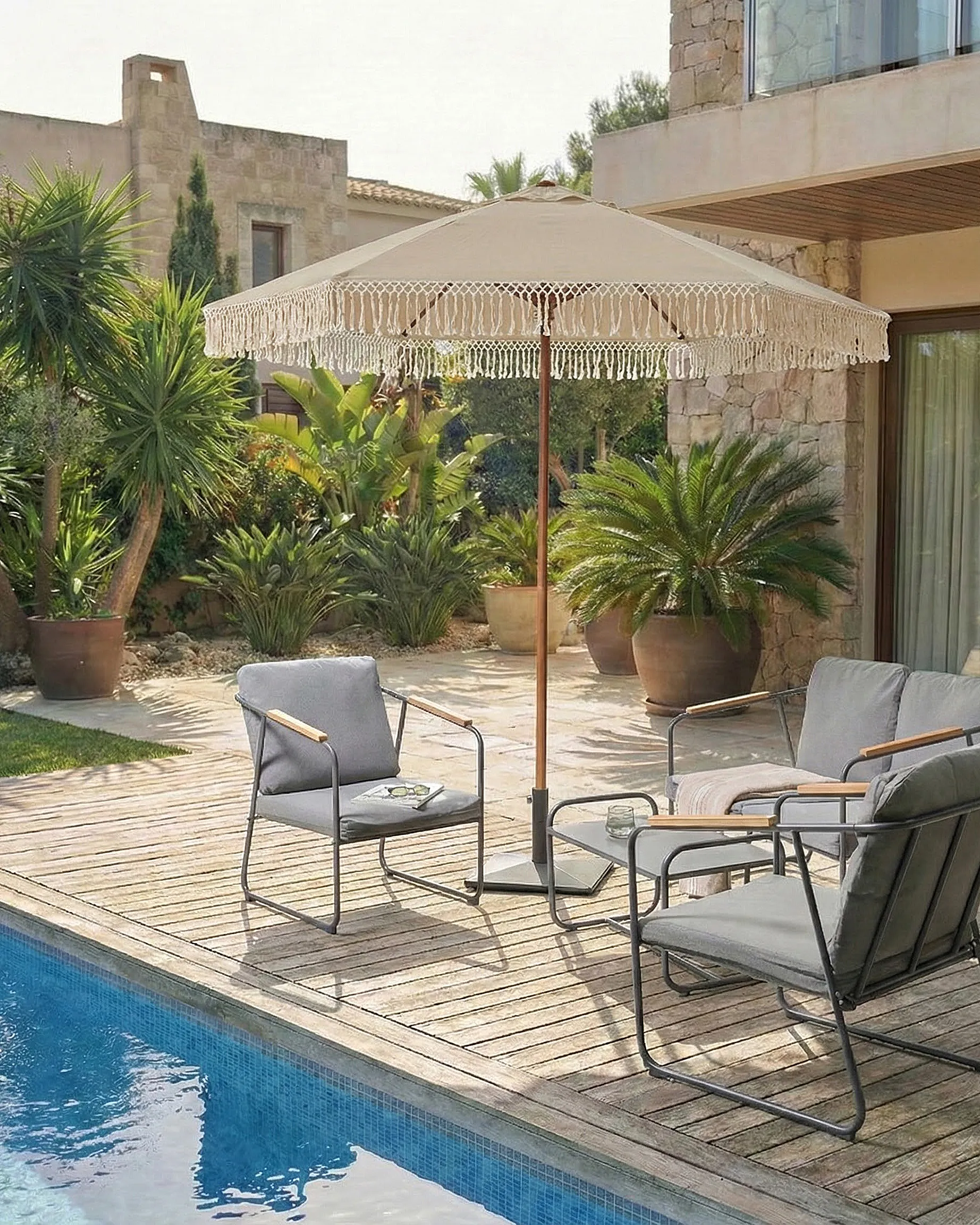 Market Parasol 258 cm MURASA Beige