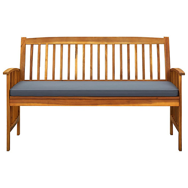 Banc de jardin avec coussin 147 cm Bois d'acacia massif vidaXL