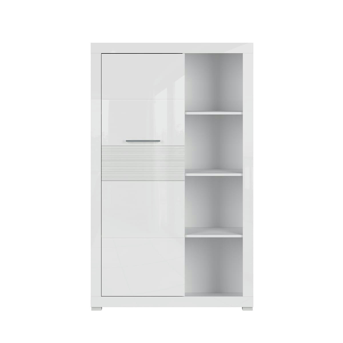 - Bibliothèque 1 porte blanc laqué