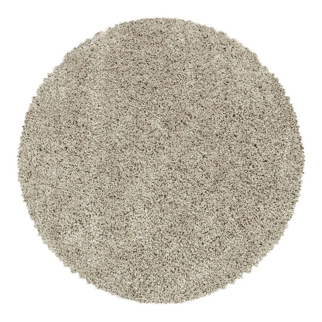 GADOL - Tapis uni design en polypropylène beige Ø 200