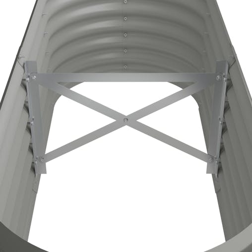 NNEVL Garden Planter Powder-coated Steel 114x40x36 cm Grey
