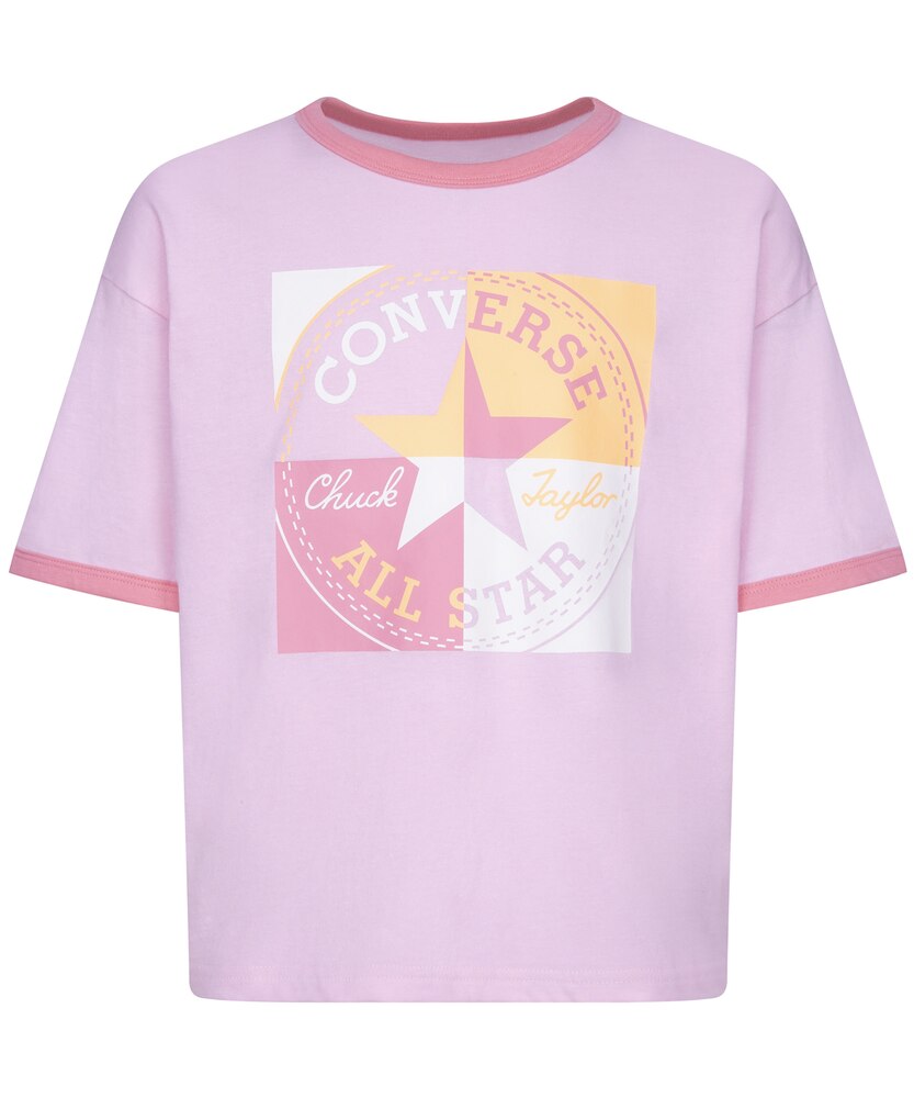 Converse Youth Girls' Crewneck Short Sleeve Ringer Boxy Tee