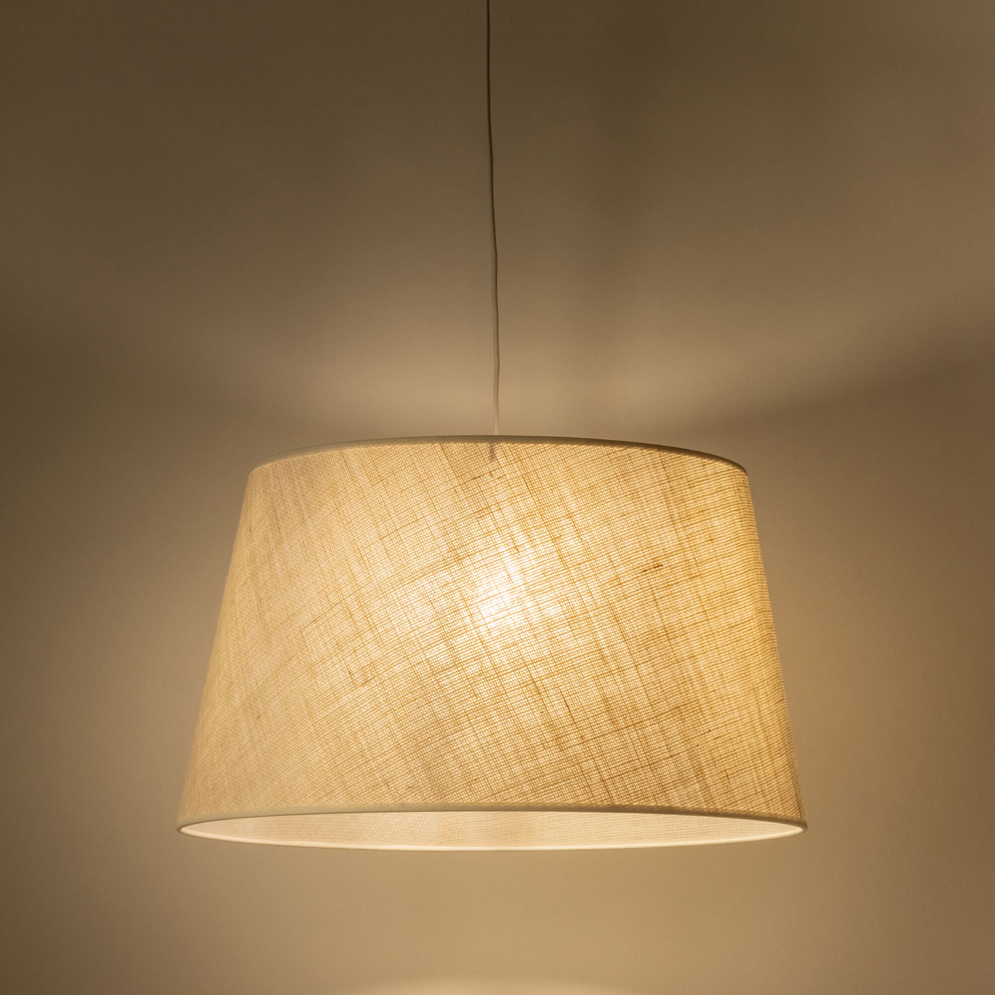 TRIX - Abat-jour tambour en jute D45cm - blanc écru
