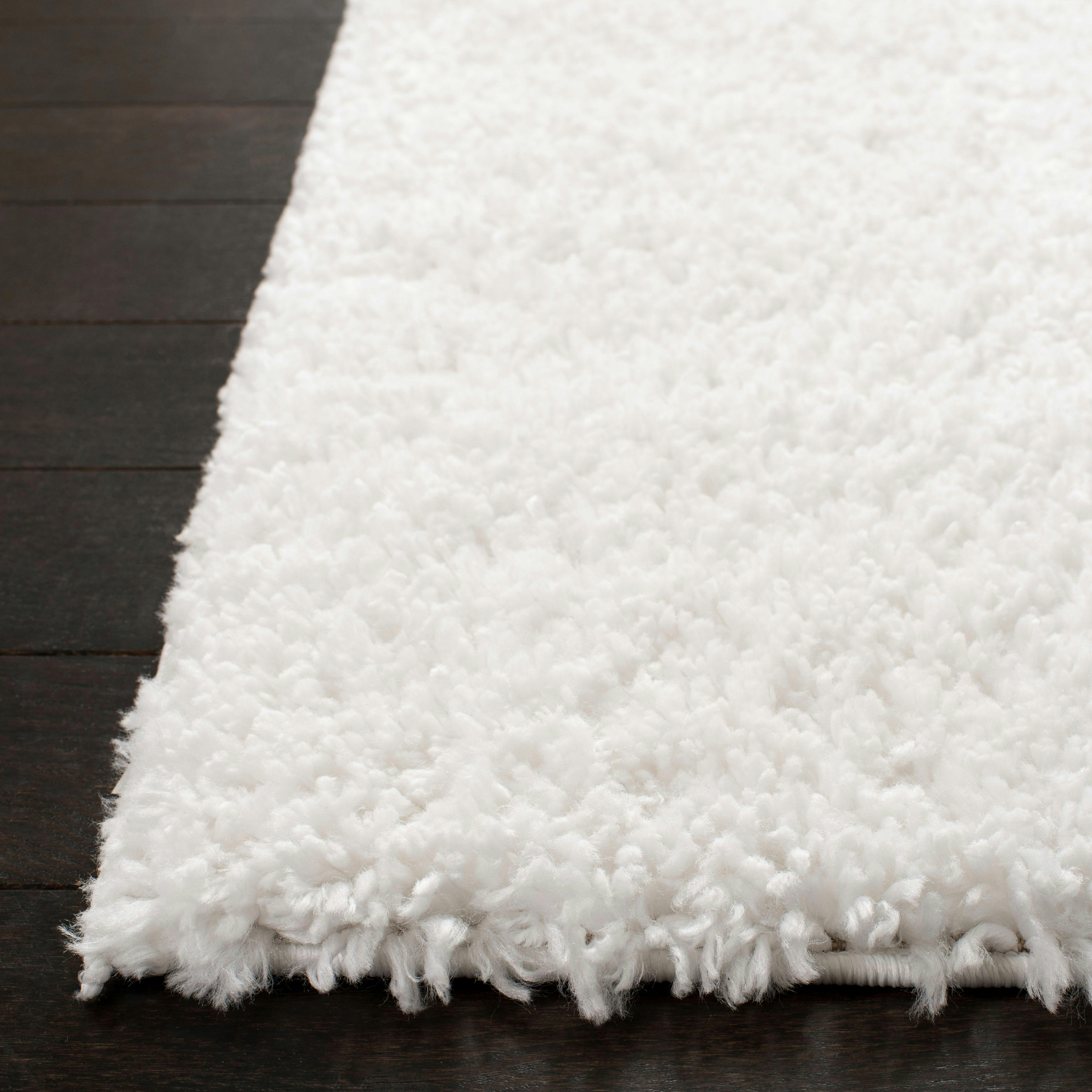 AUGUST SHAG - Tapis de salon interieur hirsute en blanc, 183 x 274 cm