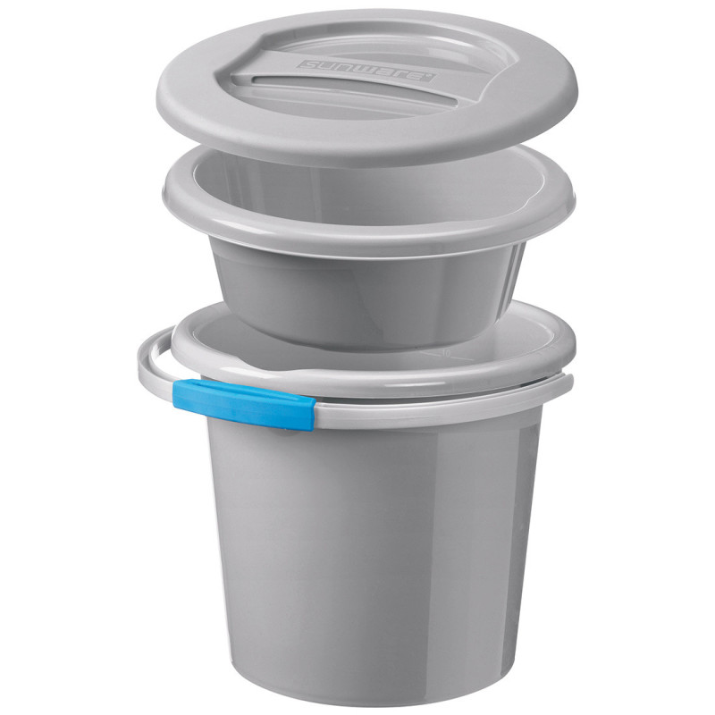Set de nettoyage Water-Line gris 3 pièces SUNWARE