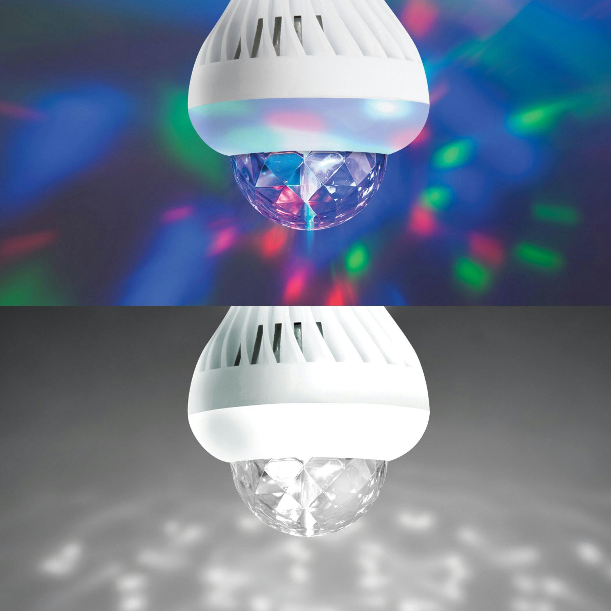 NOMA 2-in-1 Party Diamond Shaped LED Light Bulb with 2 Light Effects, Multi-Colour