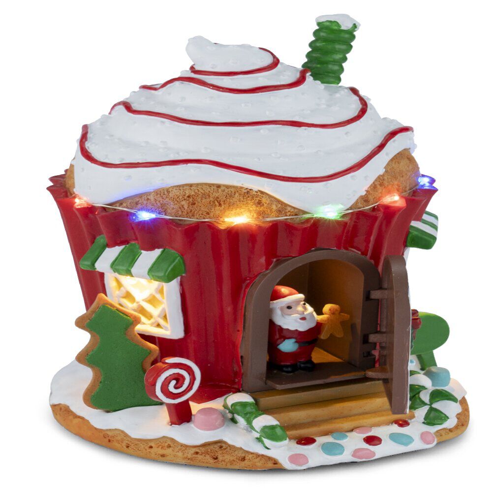 Maison cupcake lumineuse, animée et musicale