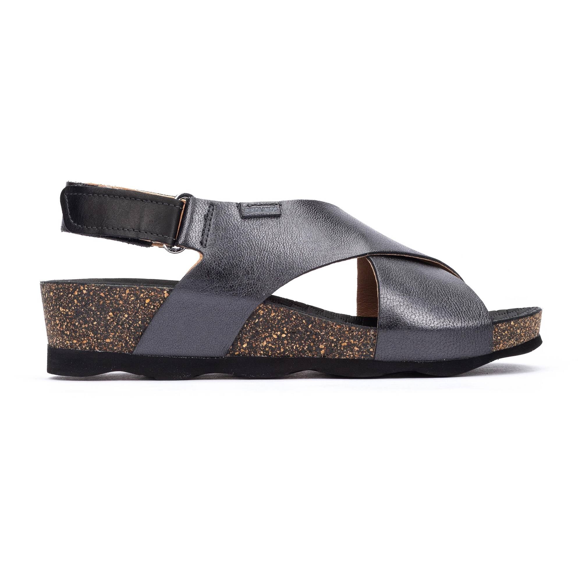 MAHON - Sandalias con cierre adherente y cuña para mujer