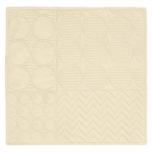 Poszewka 40x40 Elegant kremowa welurowa geometryczna