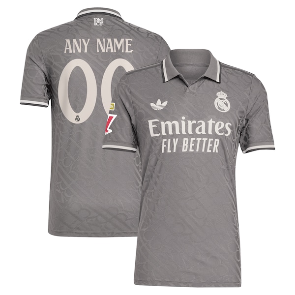Los Merengues adidas Originals 2024/25 Third Authentic Custom Jersey - Charcoal