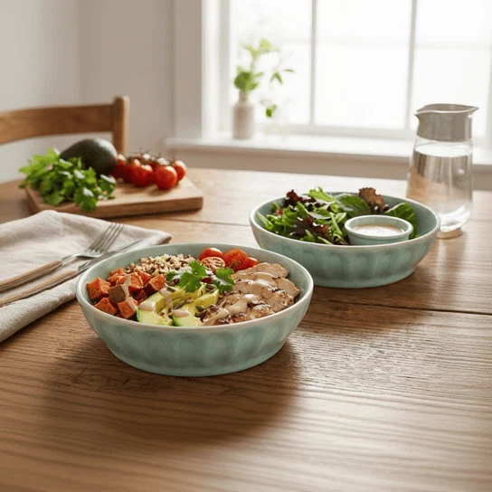 Sage Green Set of 2 Pasta Bowls