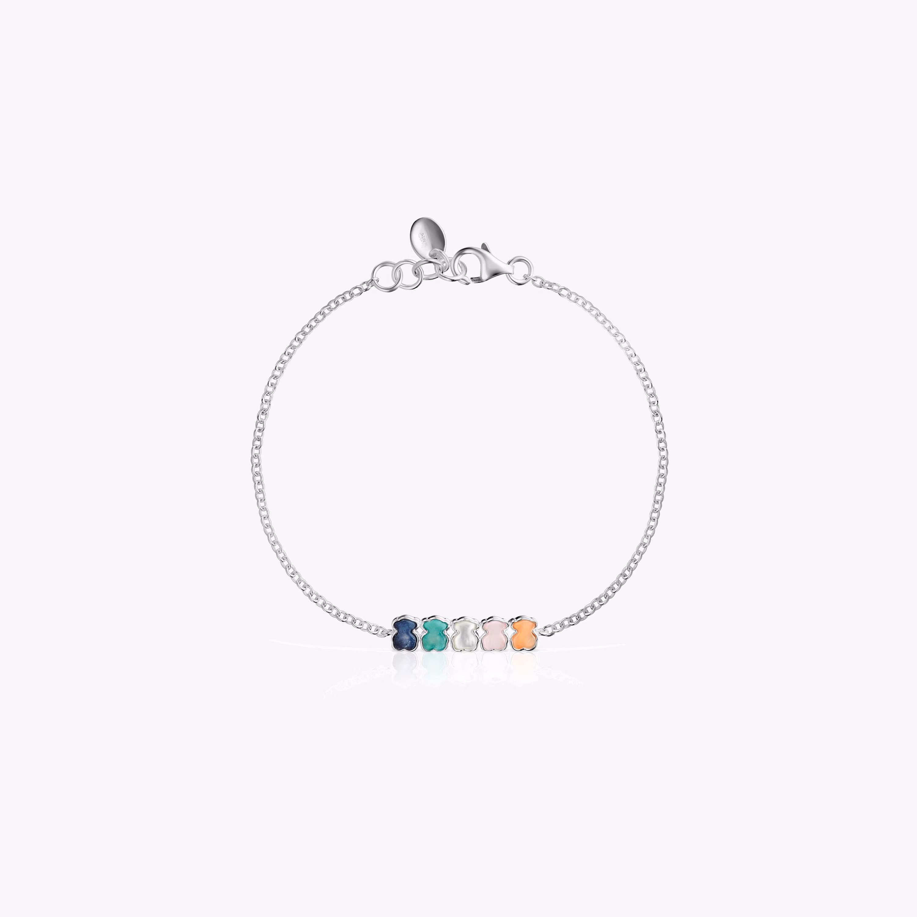 Pulsera de plata con gemas Mini Color