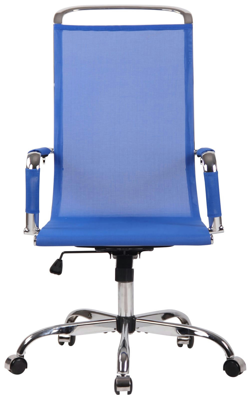 BRANSON - Chaise de bureau réglable pivotant en microfibre Bleu