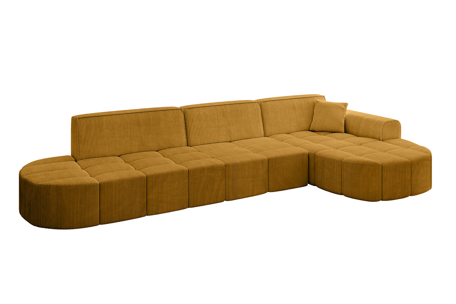 Narożnik prawostronny bez funkcji spania LIVO-L2 - 337x173x79,5 Żółty