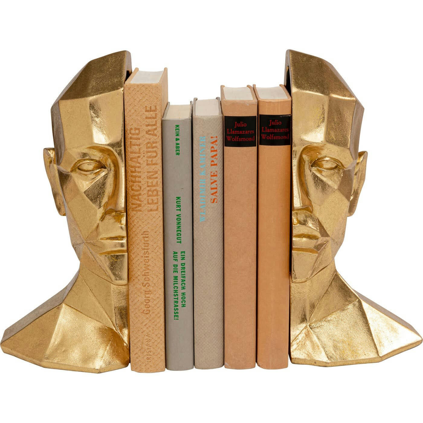 - Serre-livres visage doré set de 2 Kare Design