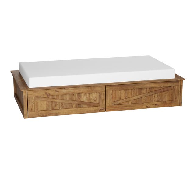 CAMA DE SOLTEIRO COM 2 GAVETAS 88 CM CRATES