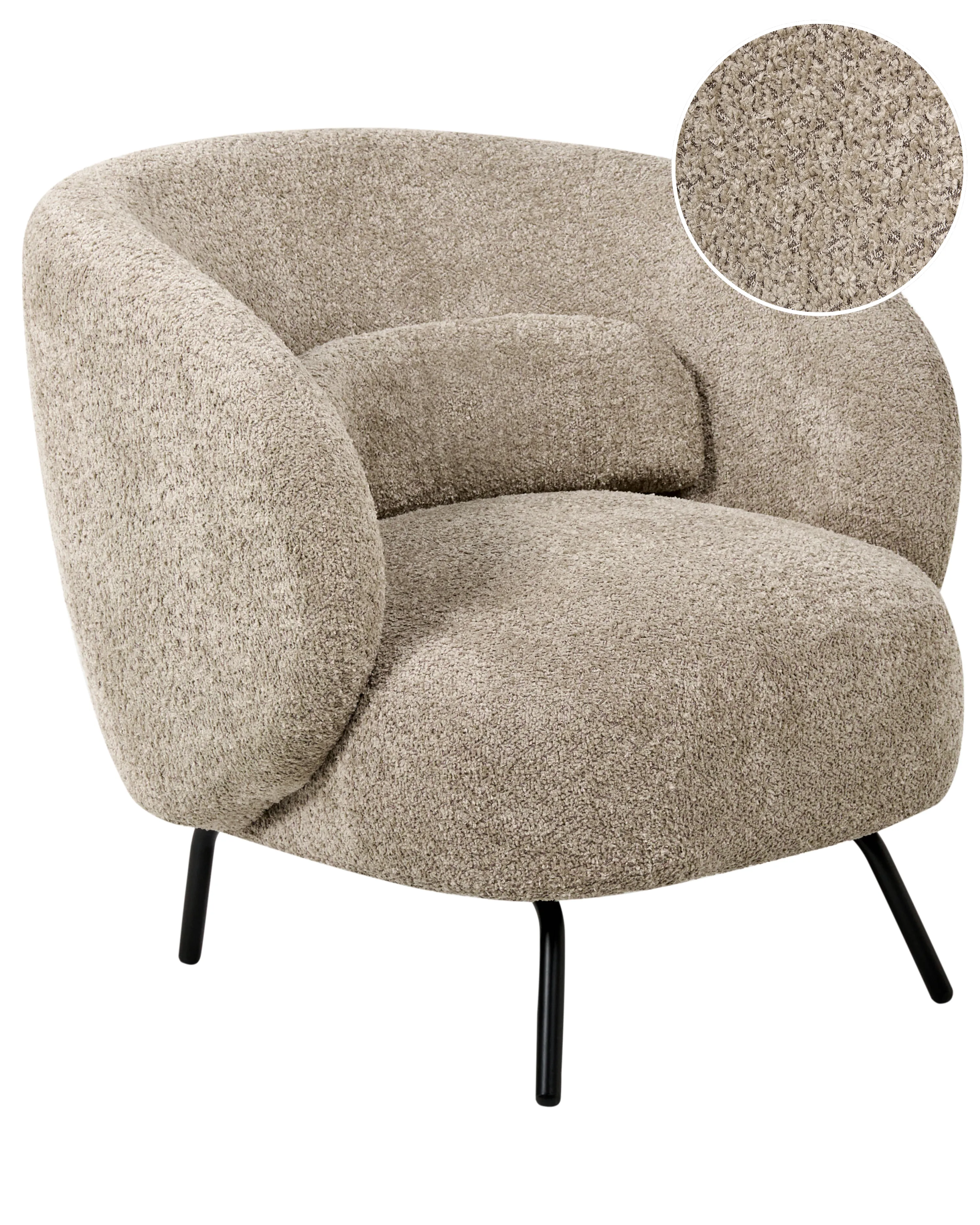 Armchair MAKELA Boucle Taupe