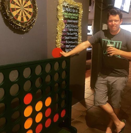 Giant Four In A Row (Biggest in Australia!) Green Wooden 120 x 123cm Jenjo Games