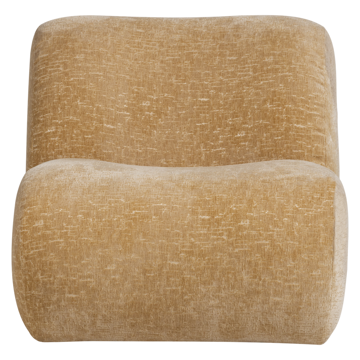 WOOOD fauteuil craquelé Nomu - Velvet - Lichtgeel - 74x76x92