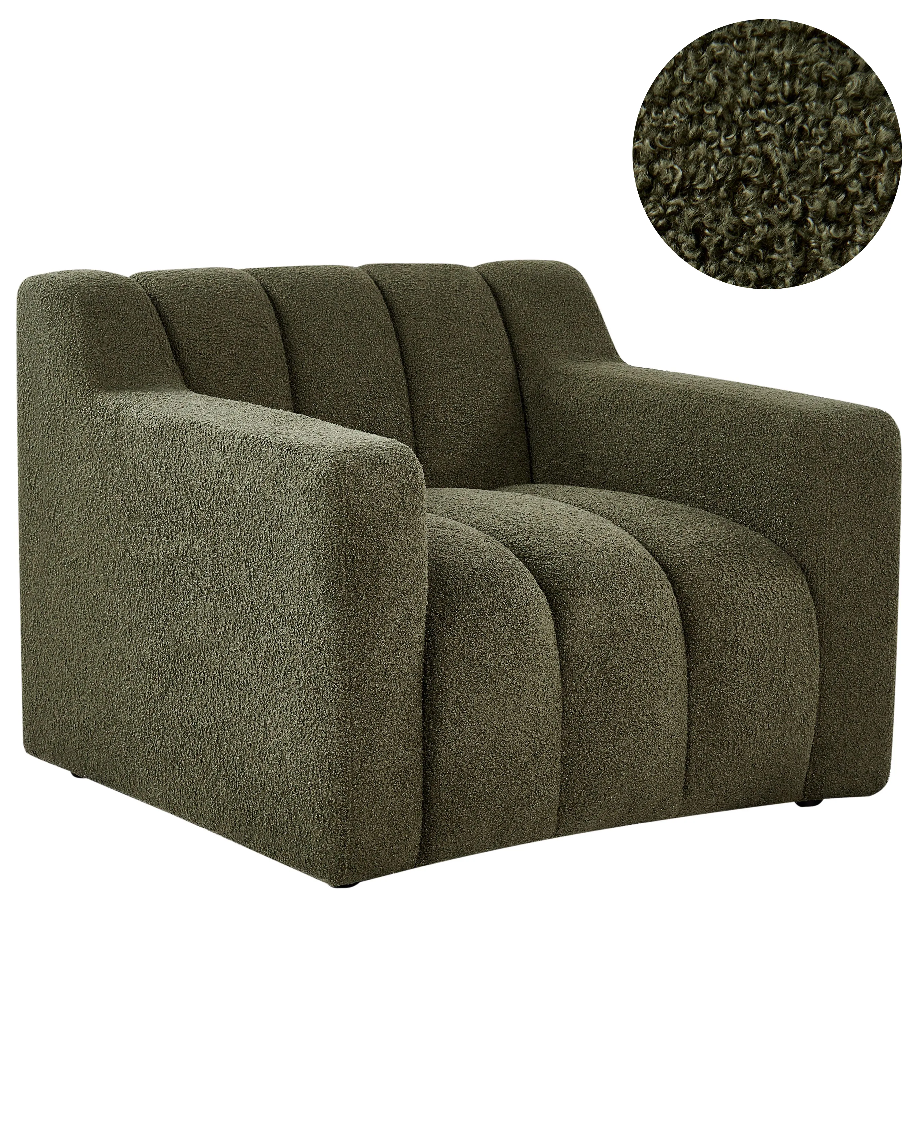 Armchair AGERUP Boucle Dark Green