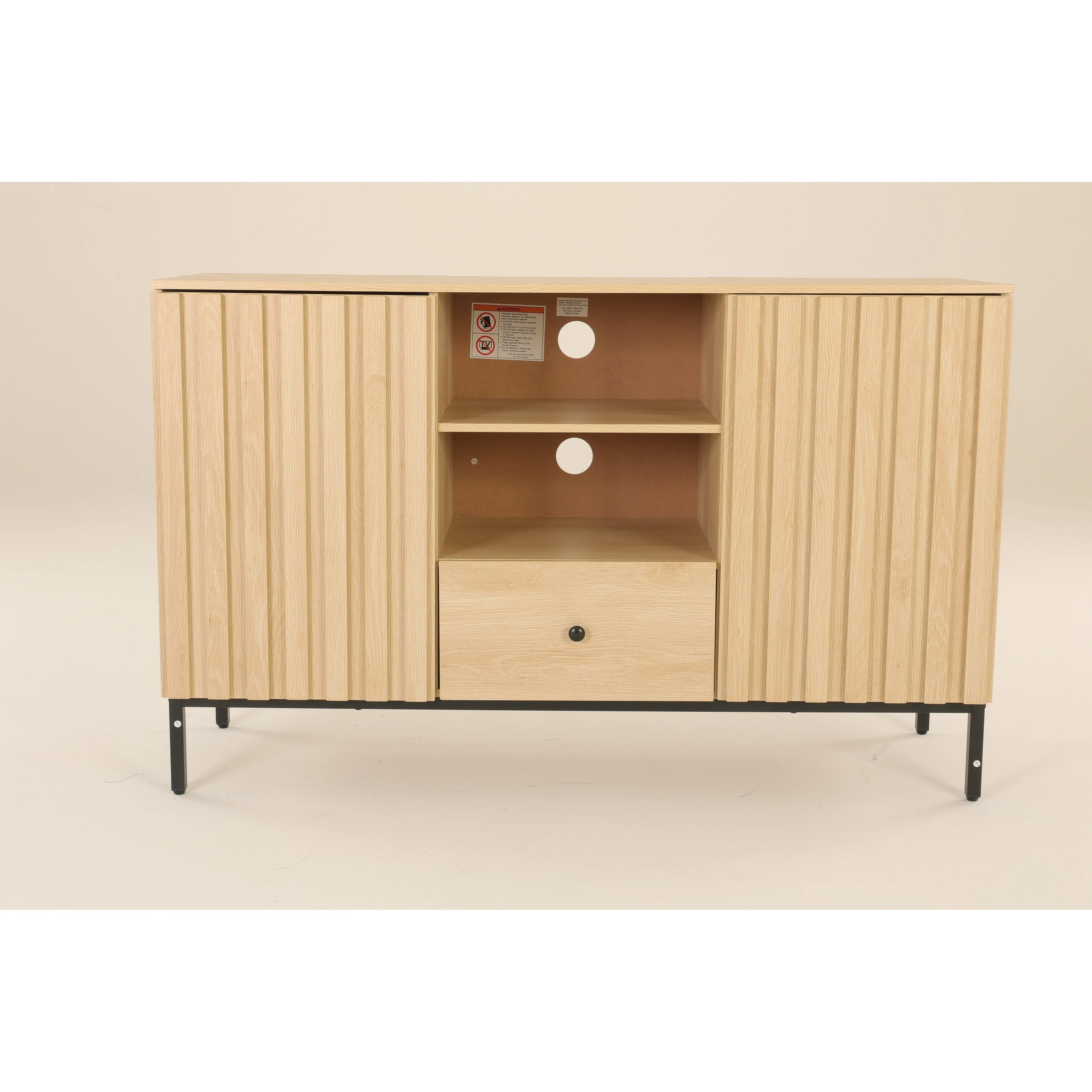 47 TV Stand with Shelves, Cabinets & Drawer for TVs Up to 70