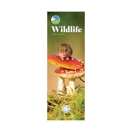 RSPB Wildlife Slim Calendar 2026