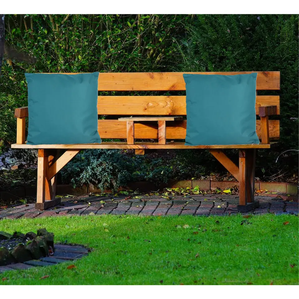 Anna's collection buiten/tuin kussens - petrol blauw - 45 x 45 cm