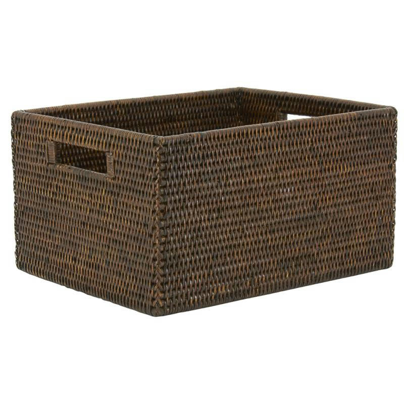 - Panier de rangement en rotin antique longueur 38cm