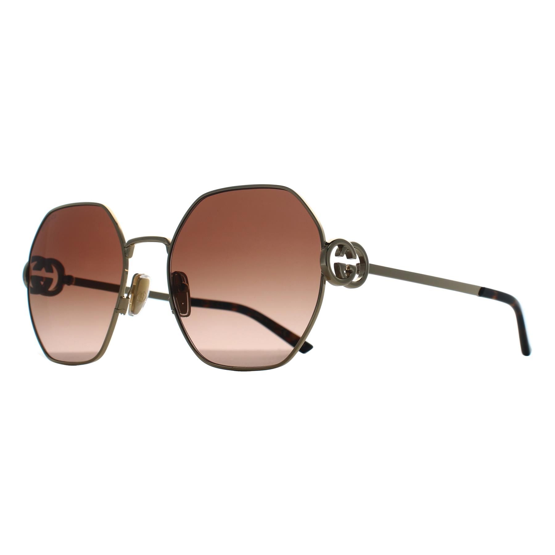 Gucci Round Gold Brown Gradient GG2046S