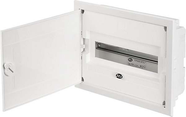 Coffret électrique encastré 12 modules 1 rangée blanc