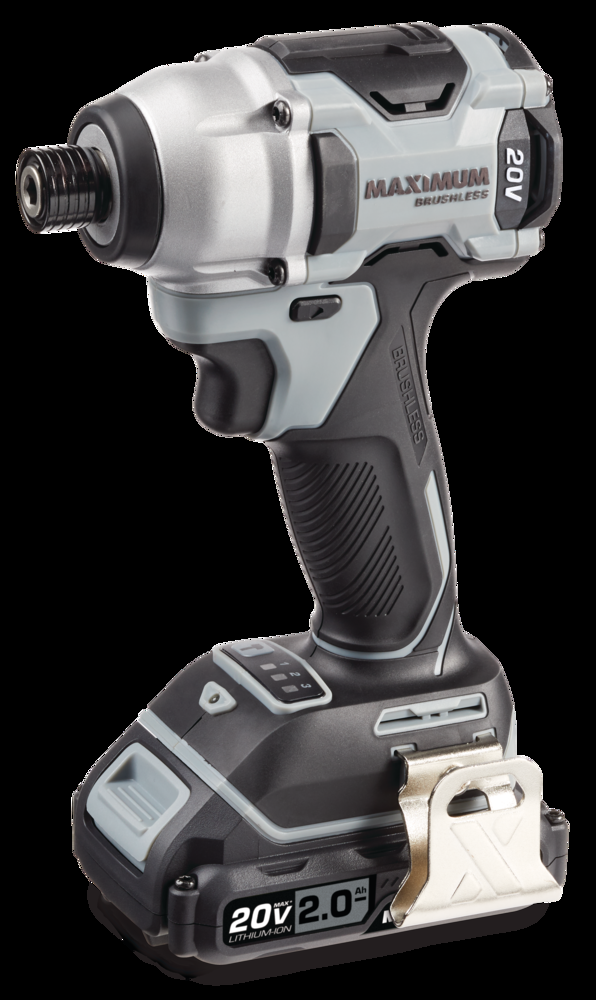 MAXIMUM 20V Brushless Impact Driver Kit, 1/4-in