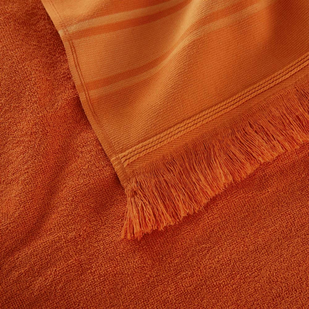 AGADIR - Fouta en coton orange 90x200 cm