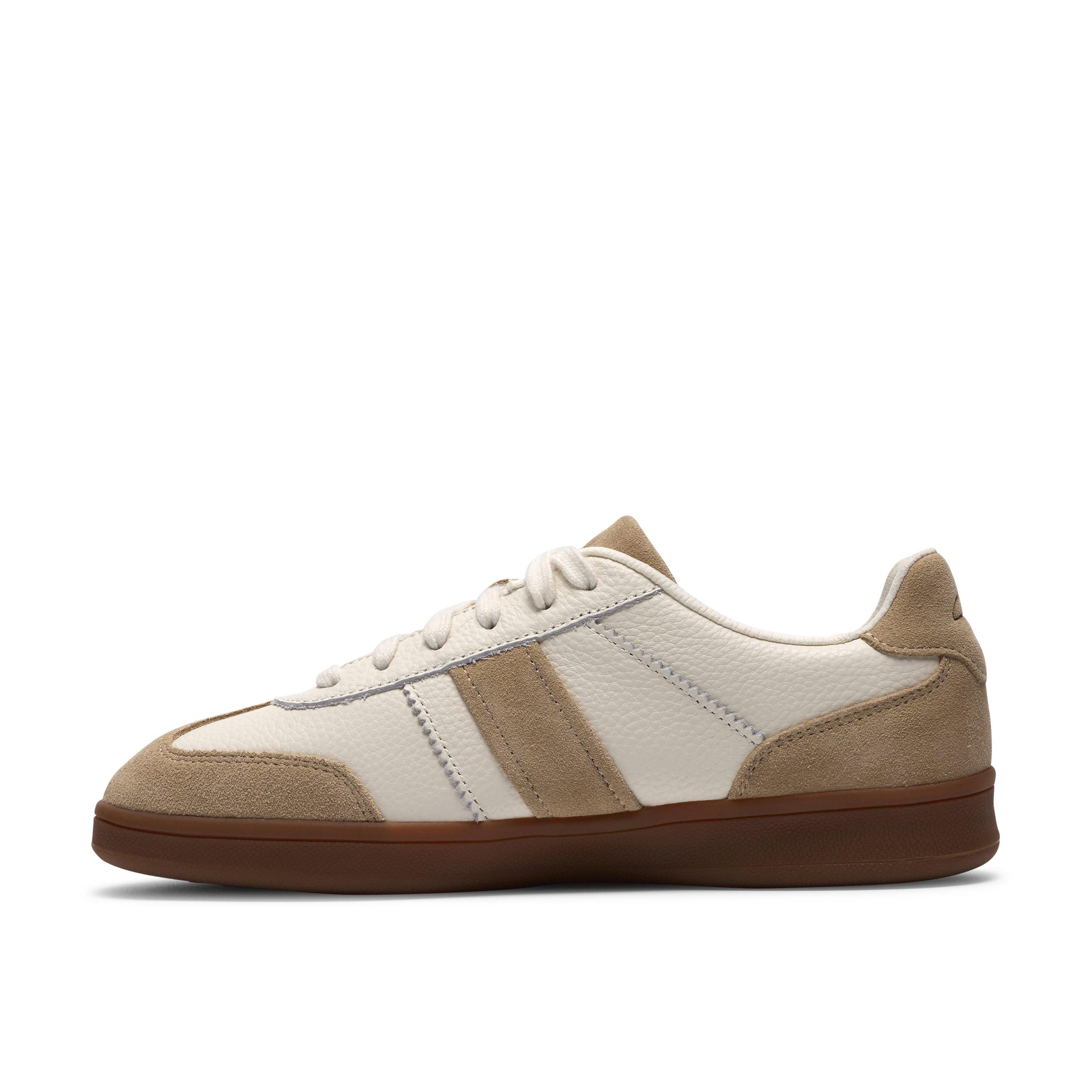 Clarks Seco Speed White Combination Leather Trainers