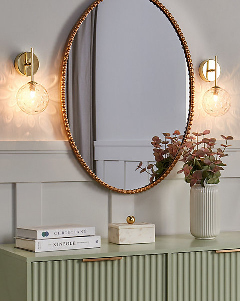 Lot de 2 lampes murales ANADYR Verre Beige