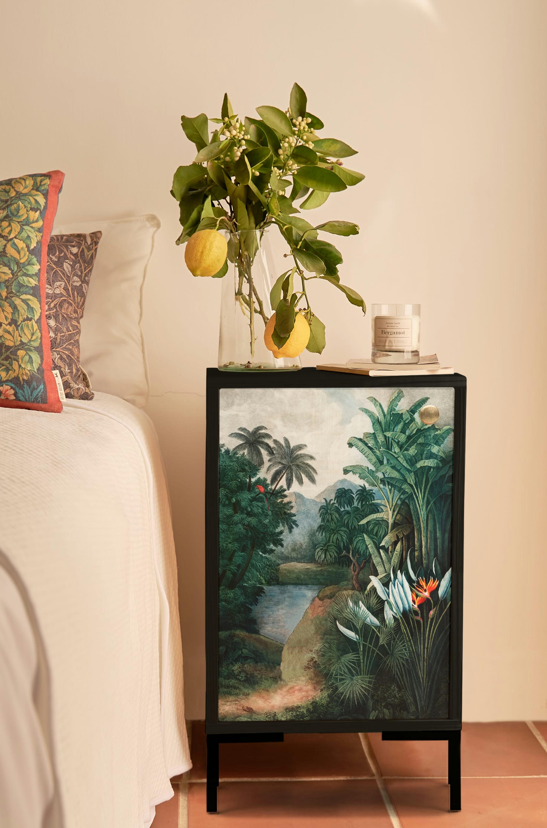 TROPICAL JUNGLE - Table de chevet en MDF avec imprimé Tropical Jungle