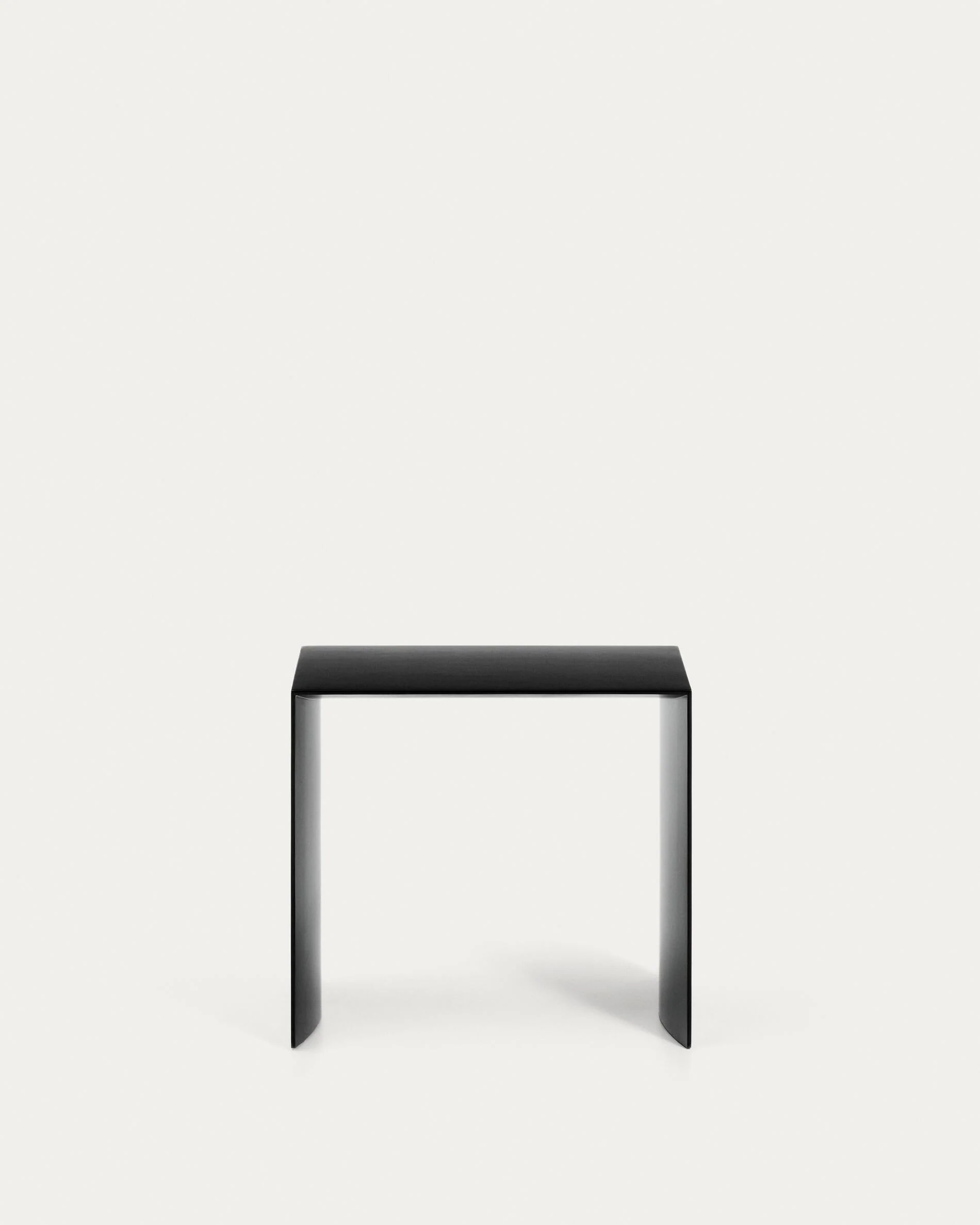 Litto black, lacquered MDF side table, 55 x 40 cm