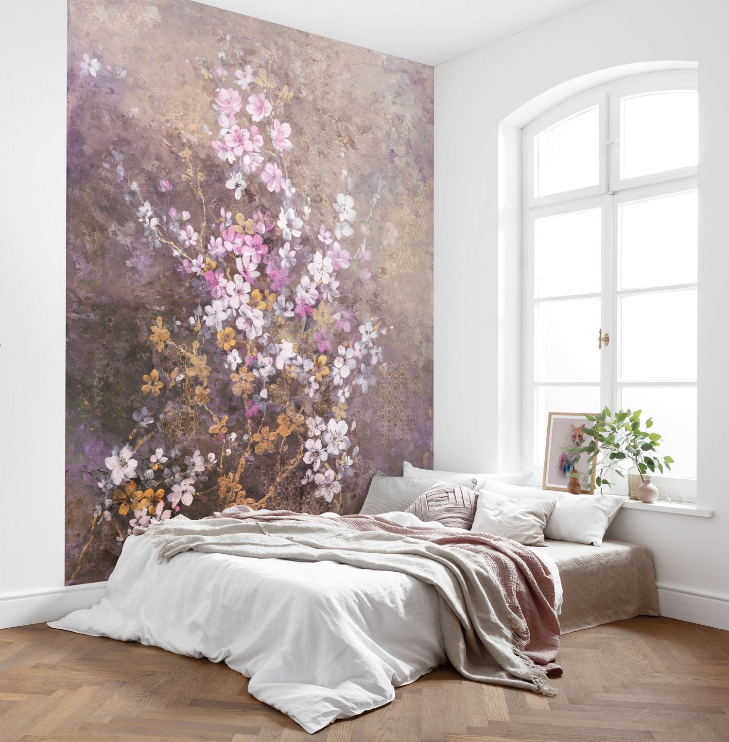 Komar fotobehang kersenbloesems multicolor - 200 x 250 cm - 610001