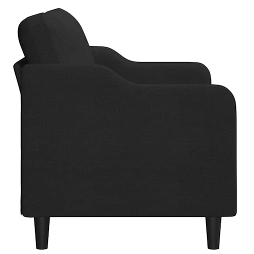 NNEVL 2-Seater Sofa Black 140 cm Fabric