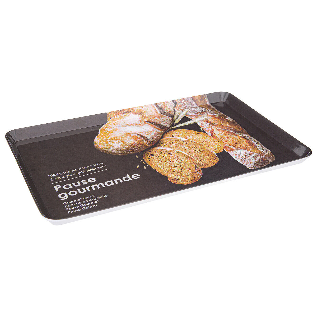 Tabuleiro de servir preto 30x45cm