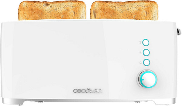 Grille-pain 2 Fentes Longues 1000W Blanc