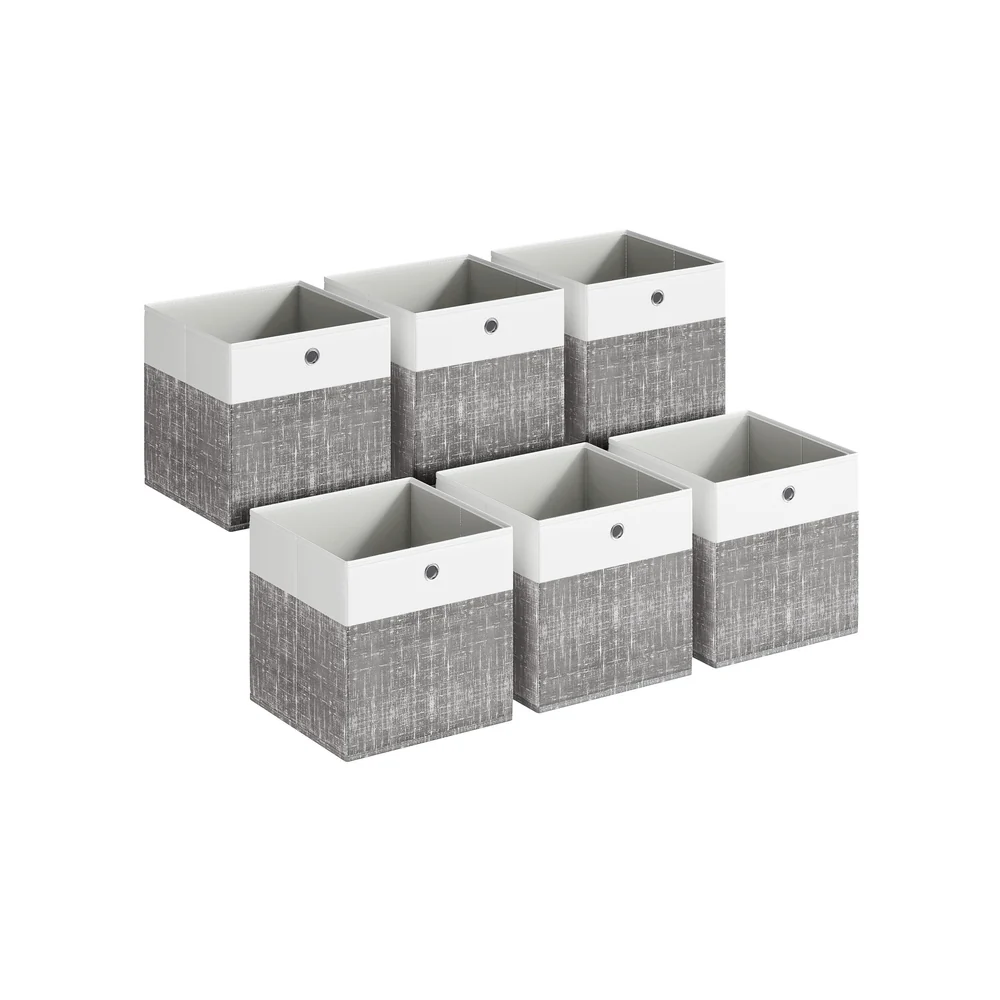 Boîtes de rangement pliables en tissu pour étagère cubique