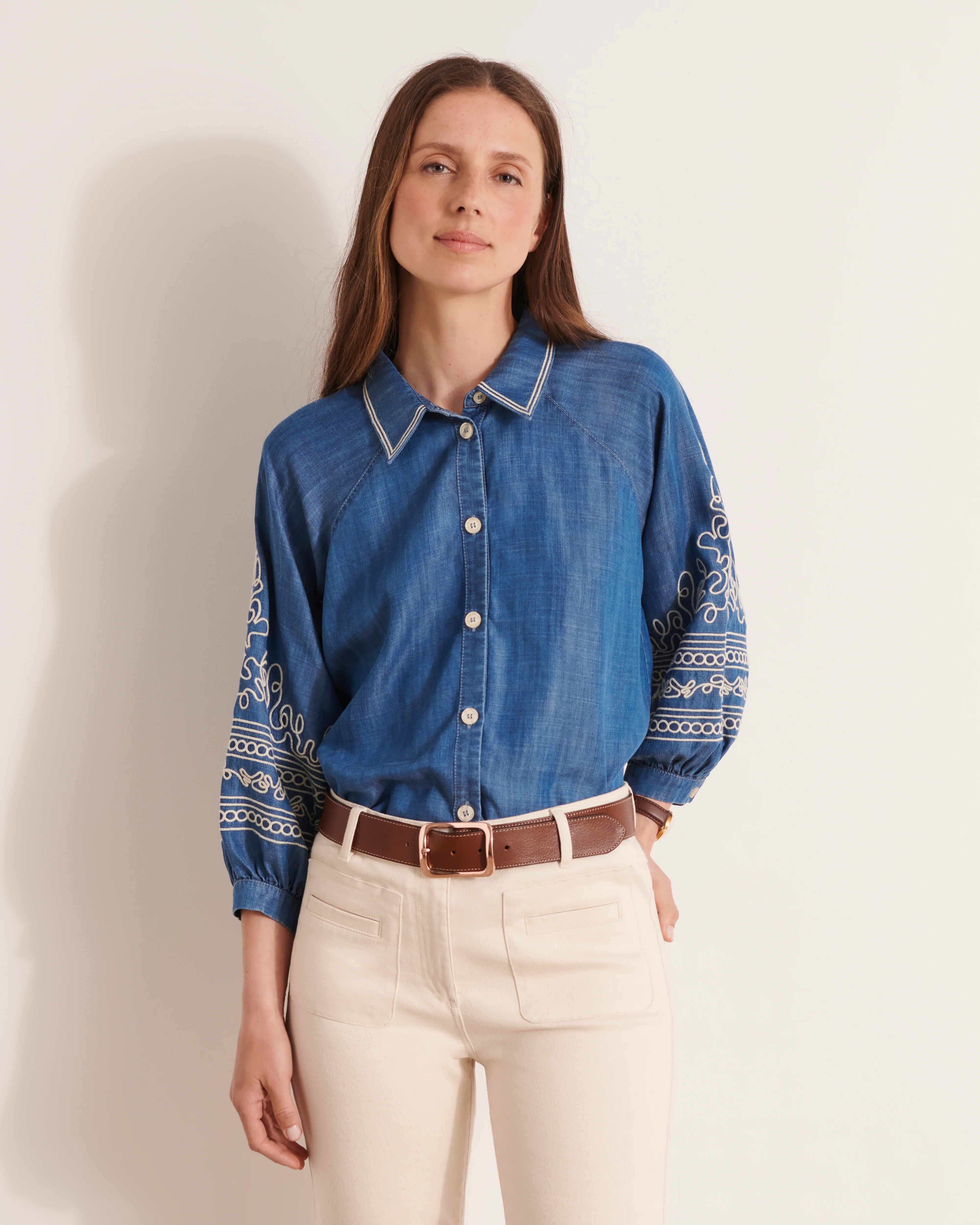 Chemise brodée CORDELETTE/12187/296