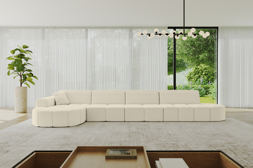 Narożnik lewostronny bez funkcji spania LIVO-L3 - 422x173x79,5 Beżowy