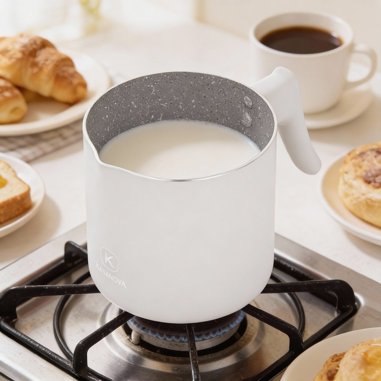 Bollilatte 12 cm bianco