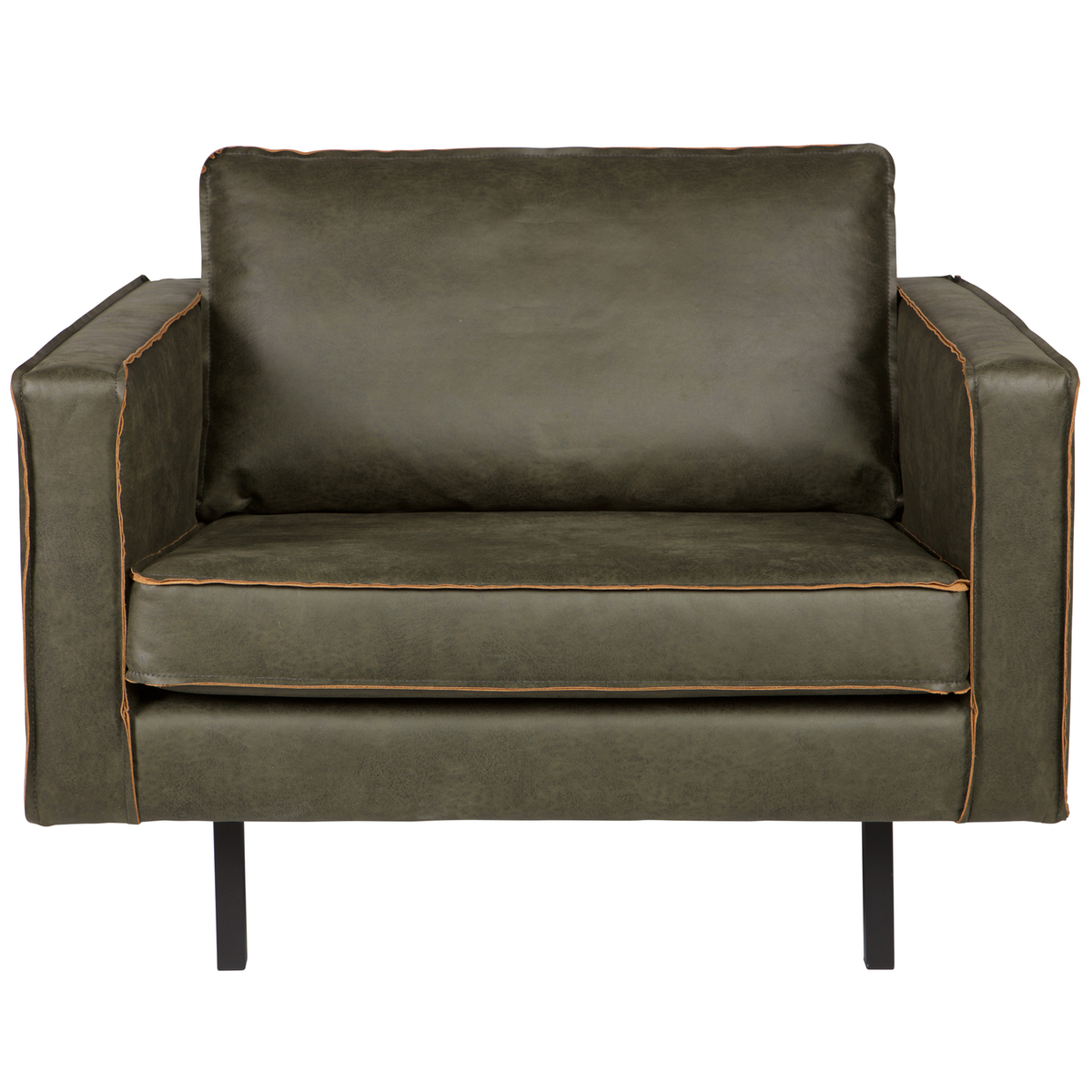 WOOOD fauteuil Rodeo- Eco-leder - Army - 85x105x86