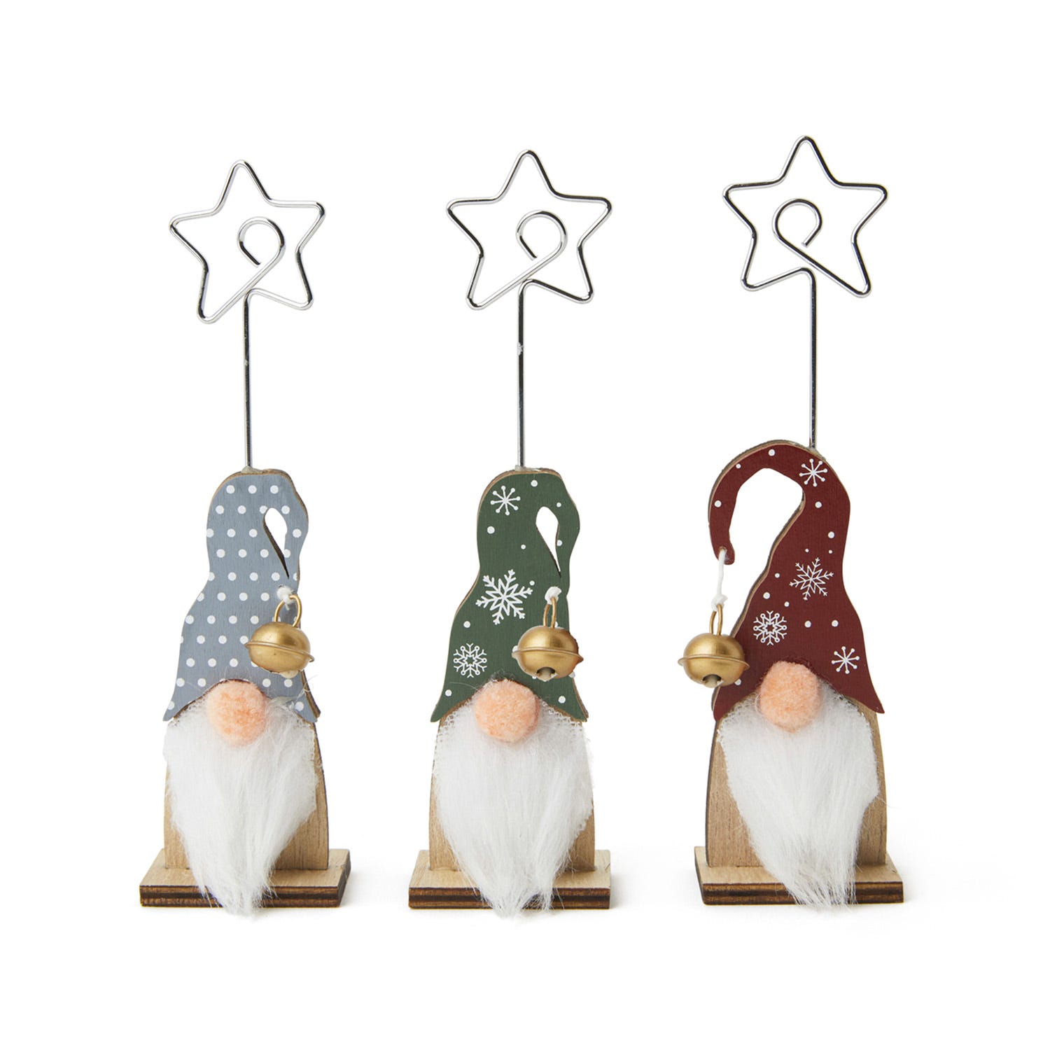 Set 3 segnaposto natalizi Gnomi
